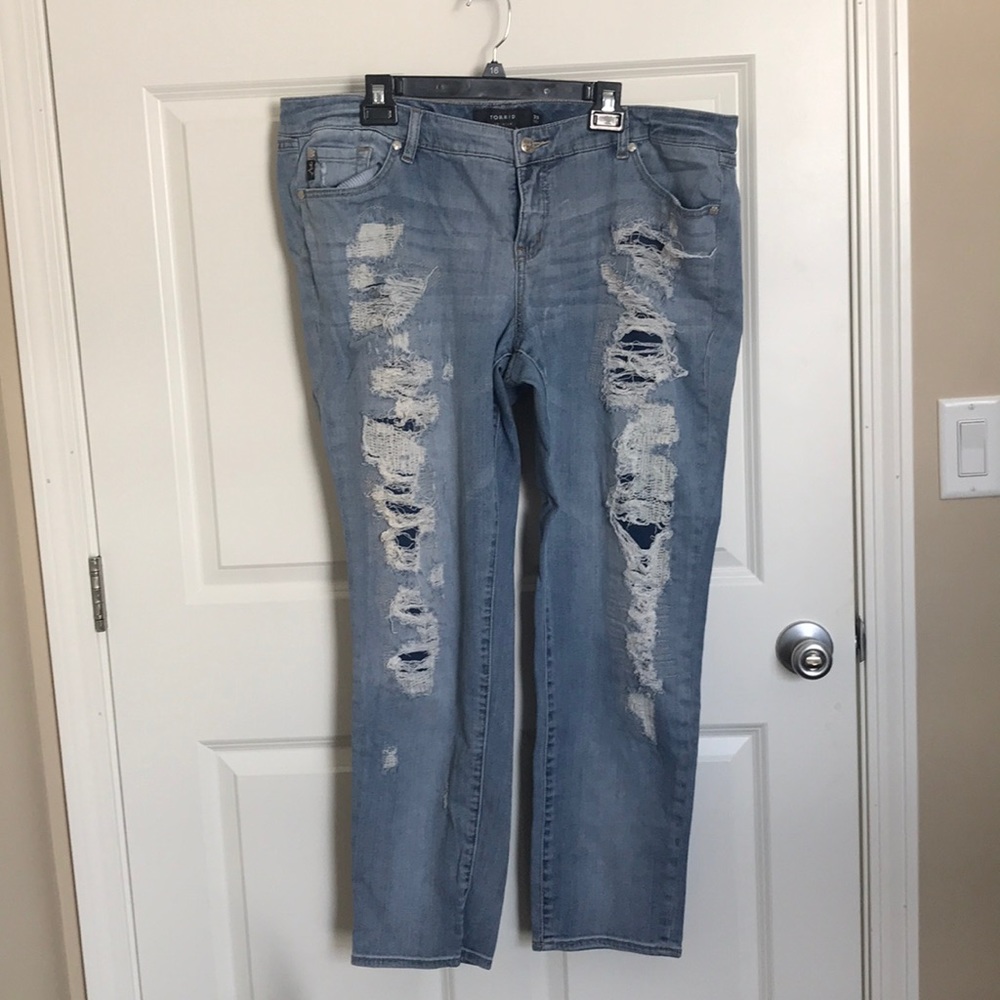 Torrid Premium Boyfriend Distressed Jeans